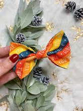 Load image into Gallery viewer, Bow Tie - Gobble 'til you Wobble Blue