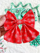 Load image into Gallery viewer, Sailor Bow Tie - Snowflakes