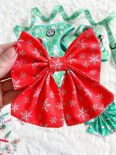 Load image into Gallery viewer, Sailor Bow Tie - Snowflakes
